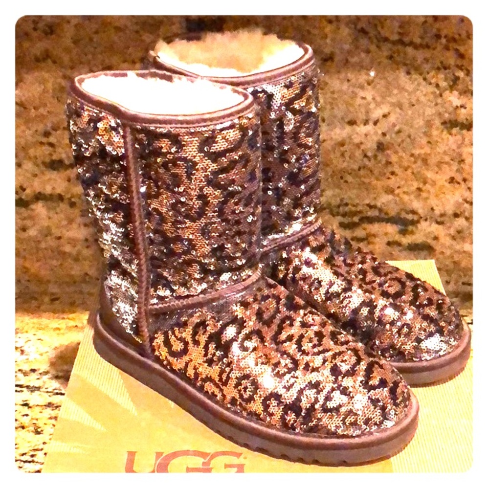Animal print sequined Ugg boots